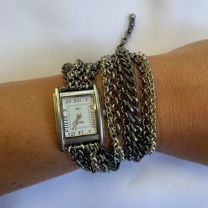 La Mer Silver Chain Wrap Watch